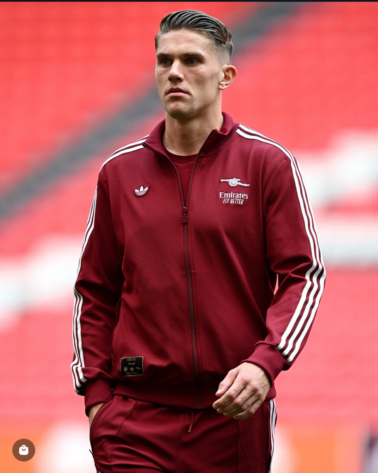 25-26 Arsenal Terrace Icons Track Training Tracksuit Kit(Jacket+Pants) Red