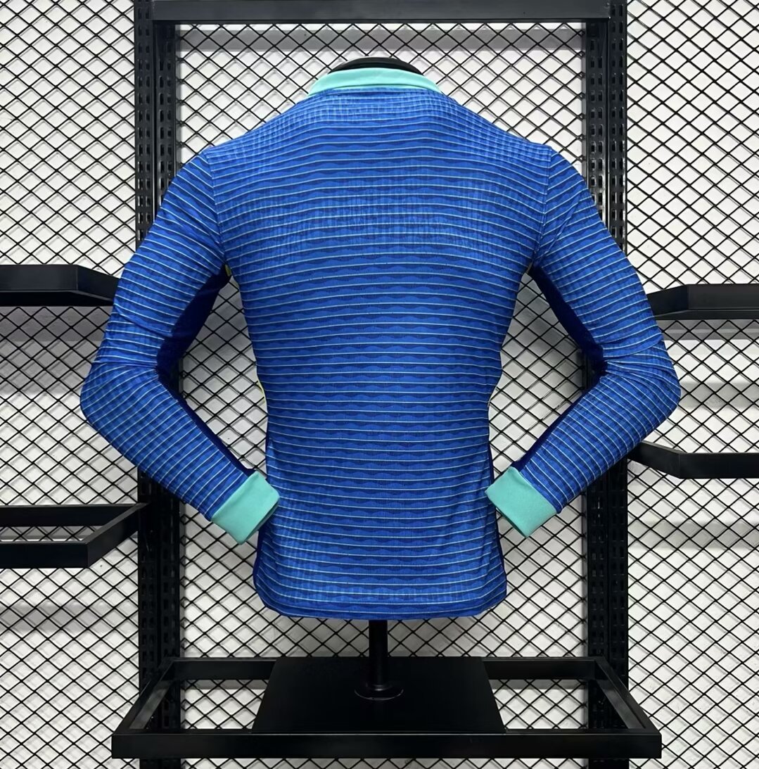 2024 Brazil Copa America Away Football Jersey Long Sleeve Player Version