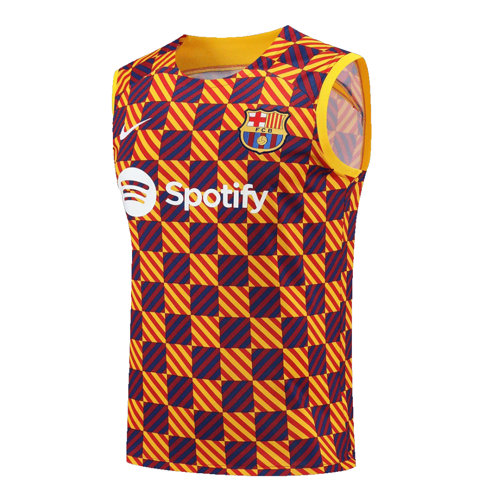 Barcelona Sleeveless Training Kit (Top+Shorts) Yellow 2023/24