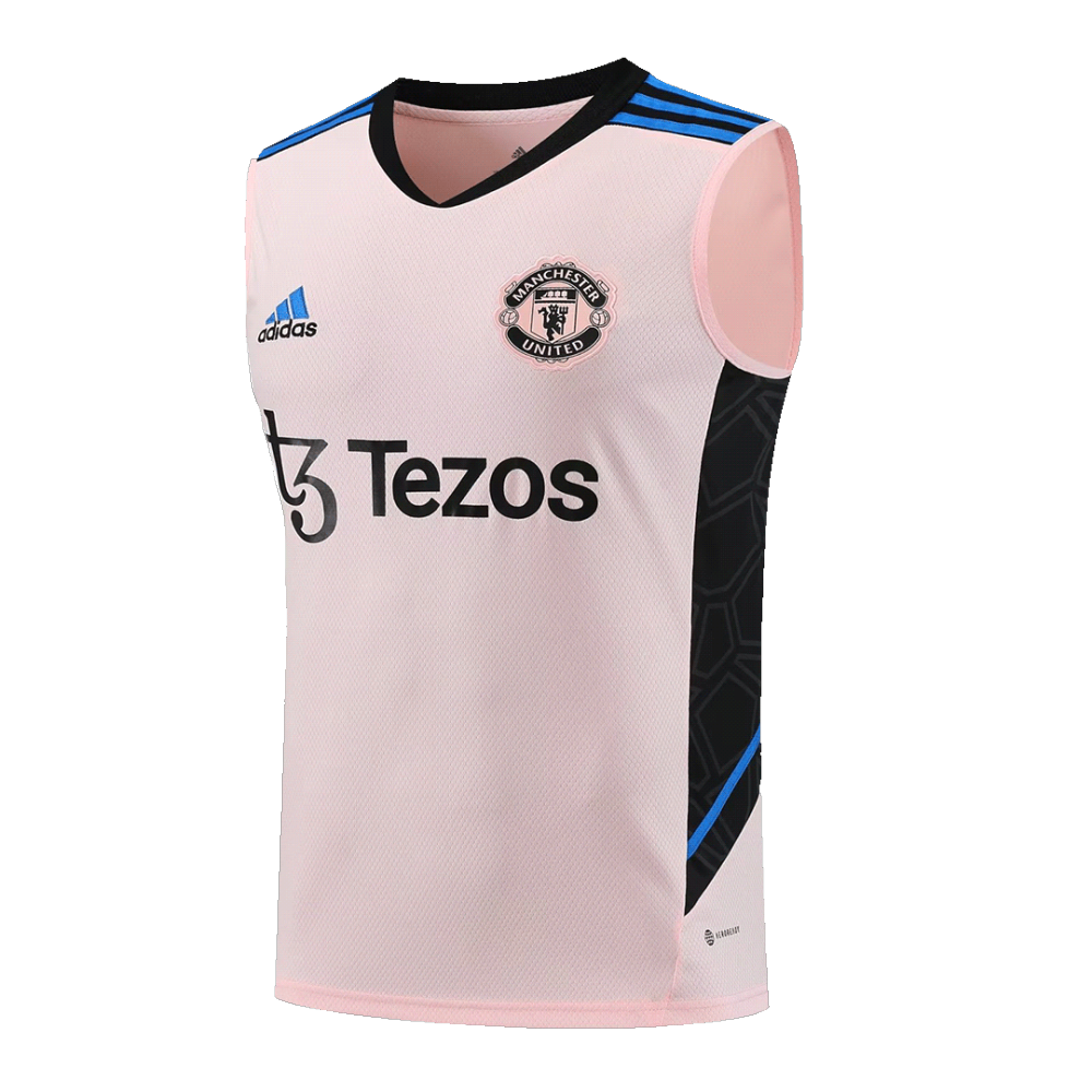 Manchester United Sleeveless Training Kit (Top+Shorts) Pink 2022/23
