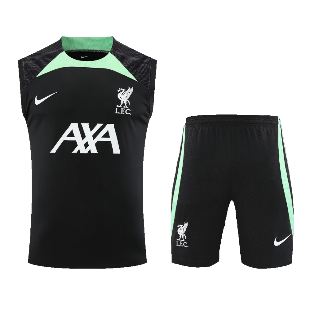 Liverpool Sleeveless Training Kit (Top+Shorts) Black 2023/24