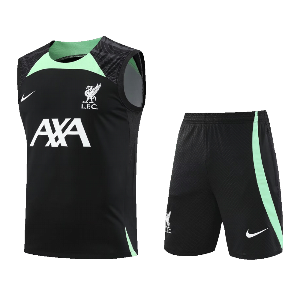 Liverpool Sleeveless Training Kit (Top+Shorts) Black 2023/24
