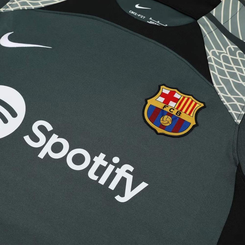 Barcelona Sleeveless Training Kit (Top+Shorts) Black 2023/24