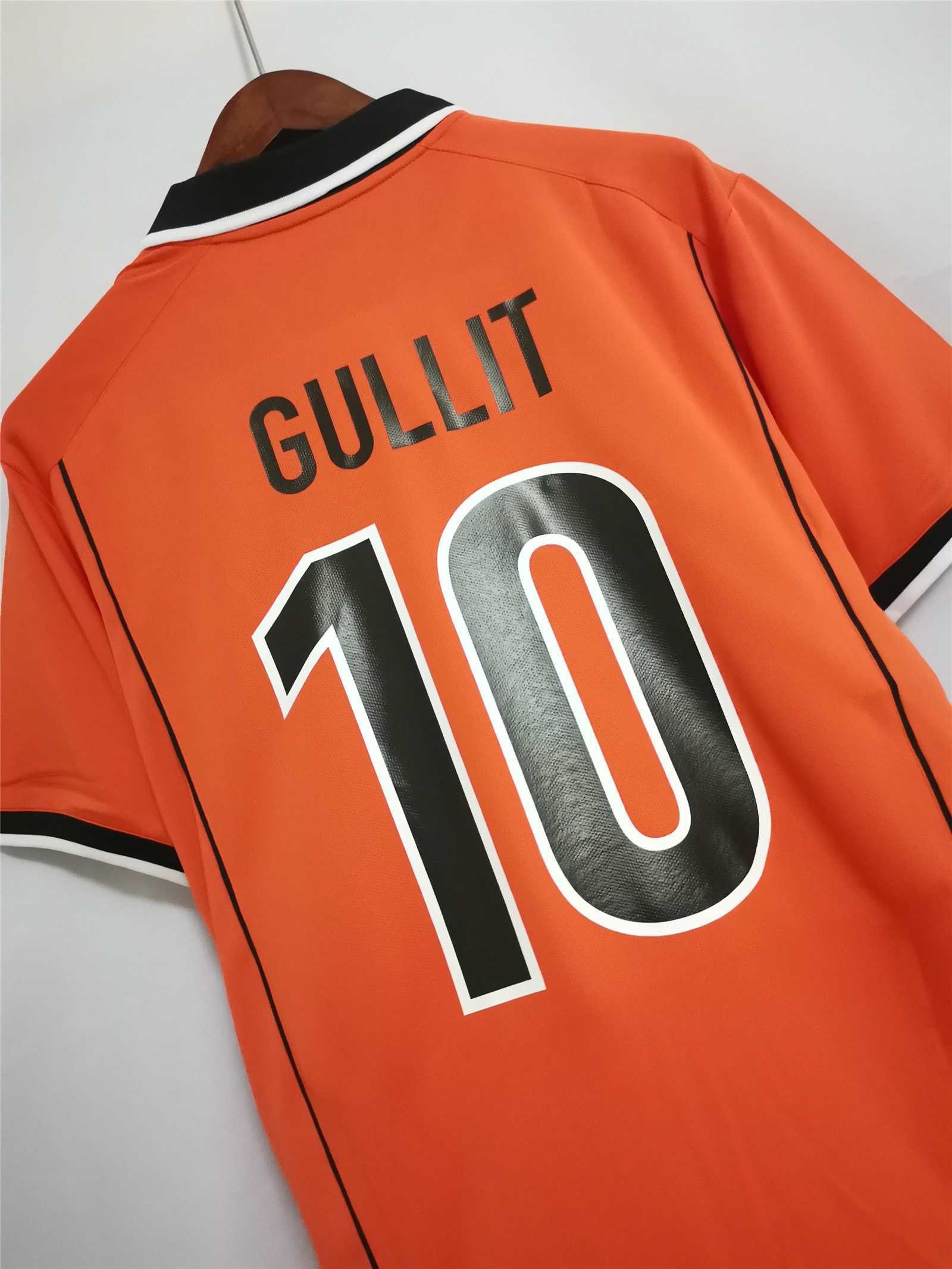 1998 Netherlands  Home World Cup Retro Jersey