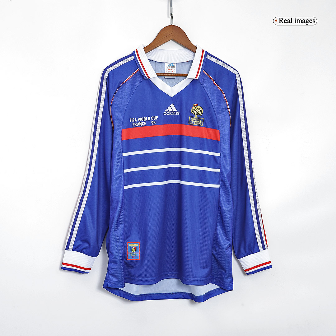 1998 France World Cup Home Retro Jersey Long Sleeve