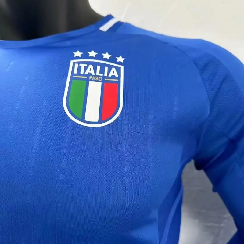 2024 Italy Euro Cup Home Jersey Long Sleeve Player Version