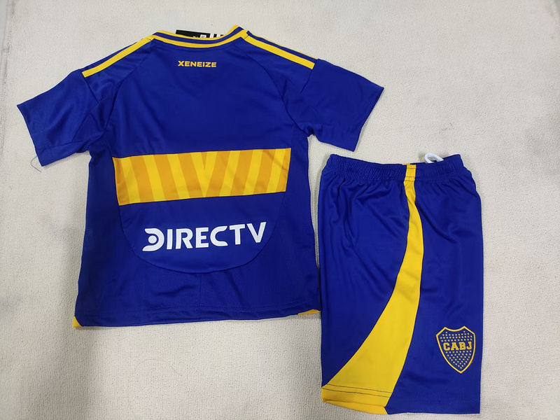 24-25 Boca Juniors  Home Kids Kit Jerseys+Shorts