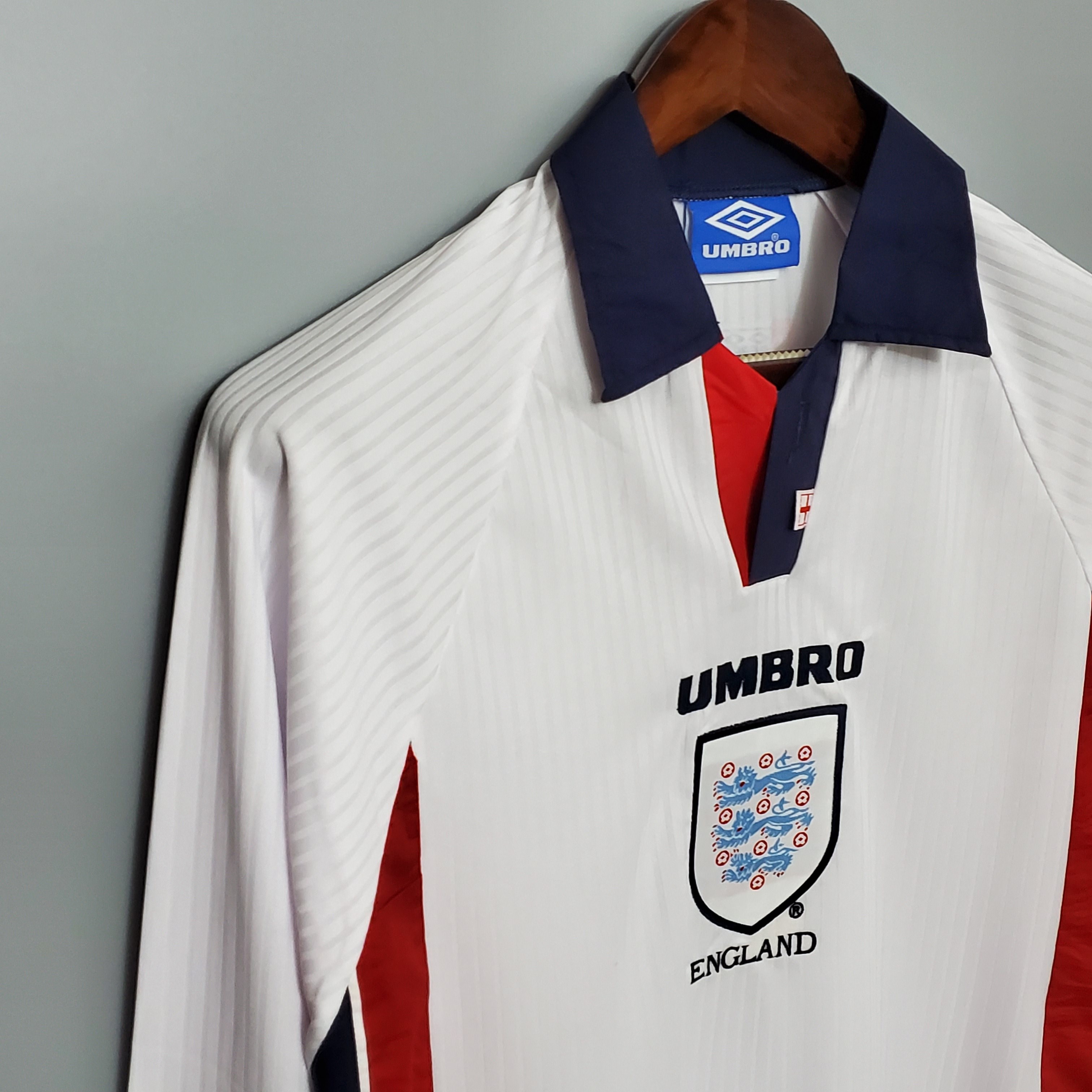 1998 England World Cup Home Retro Jersey Long Sleeve