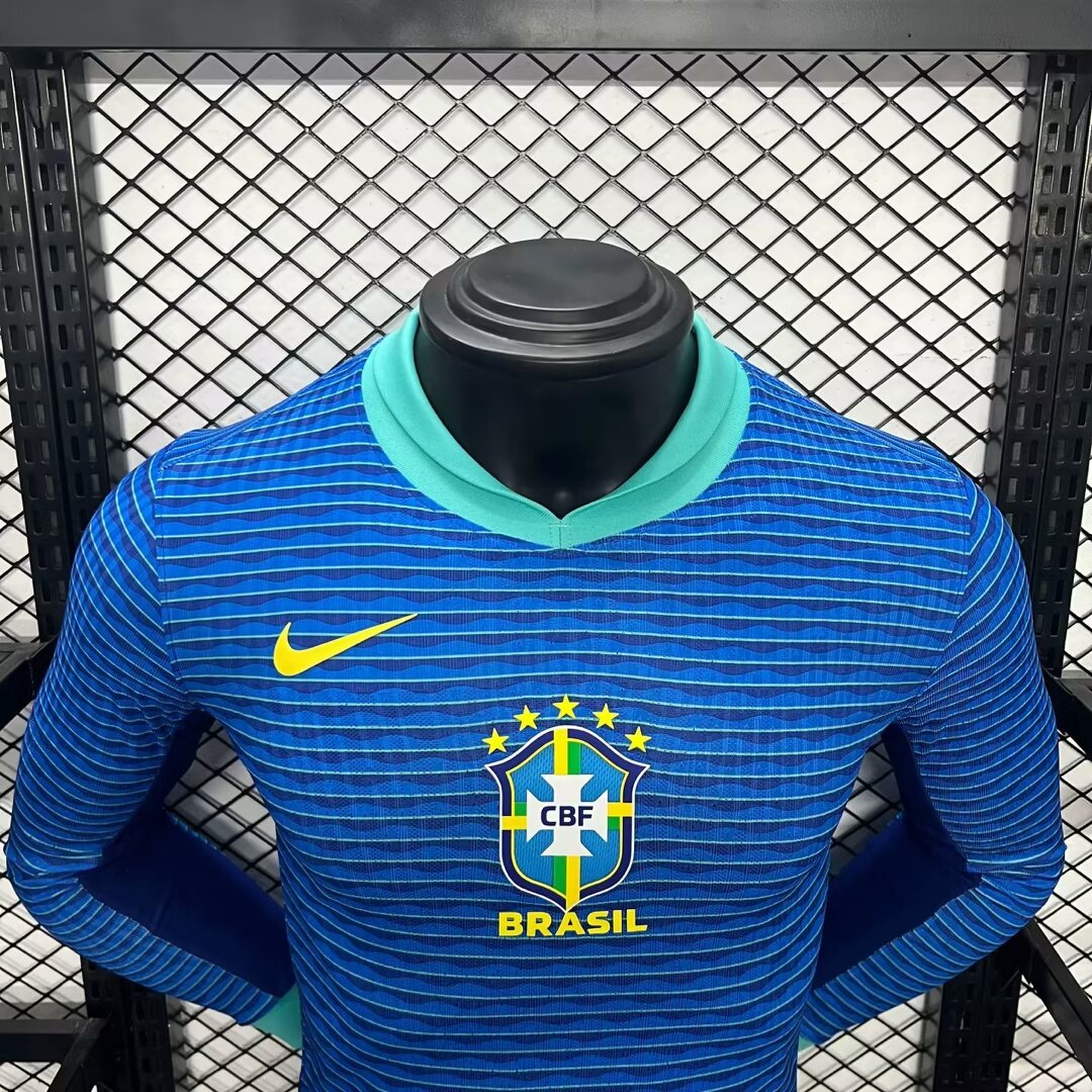 2024 Brazil Copa America Away Football Jersey Long Sleeve Player Version