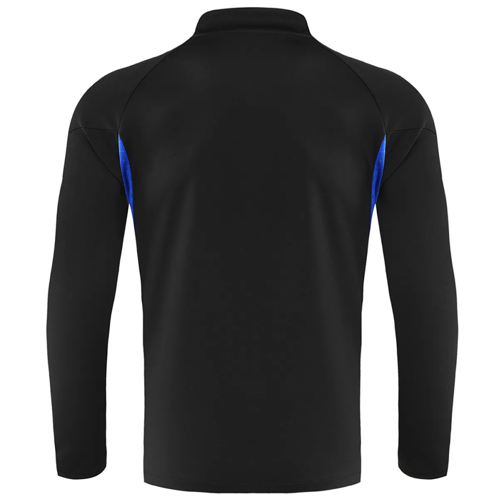 25-26 Manchester United 1/4 Zipper Sweat Kit(Top+Pants) Black