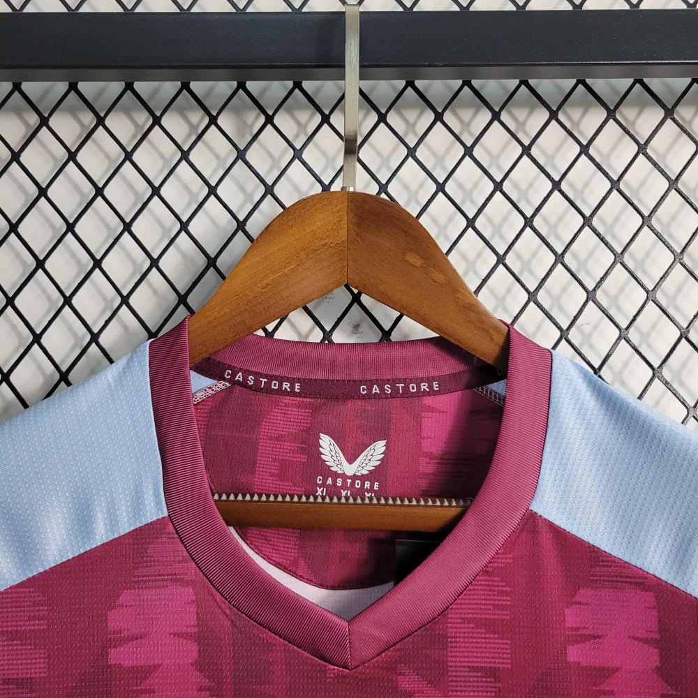 23-24 Aston Villa Home Fan Version Jersey