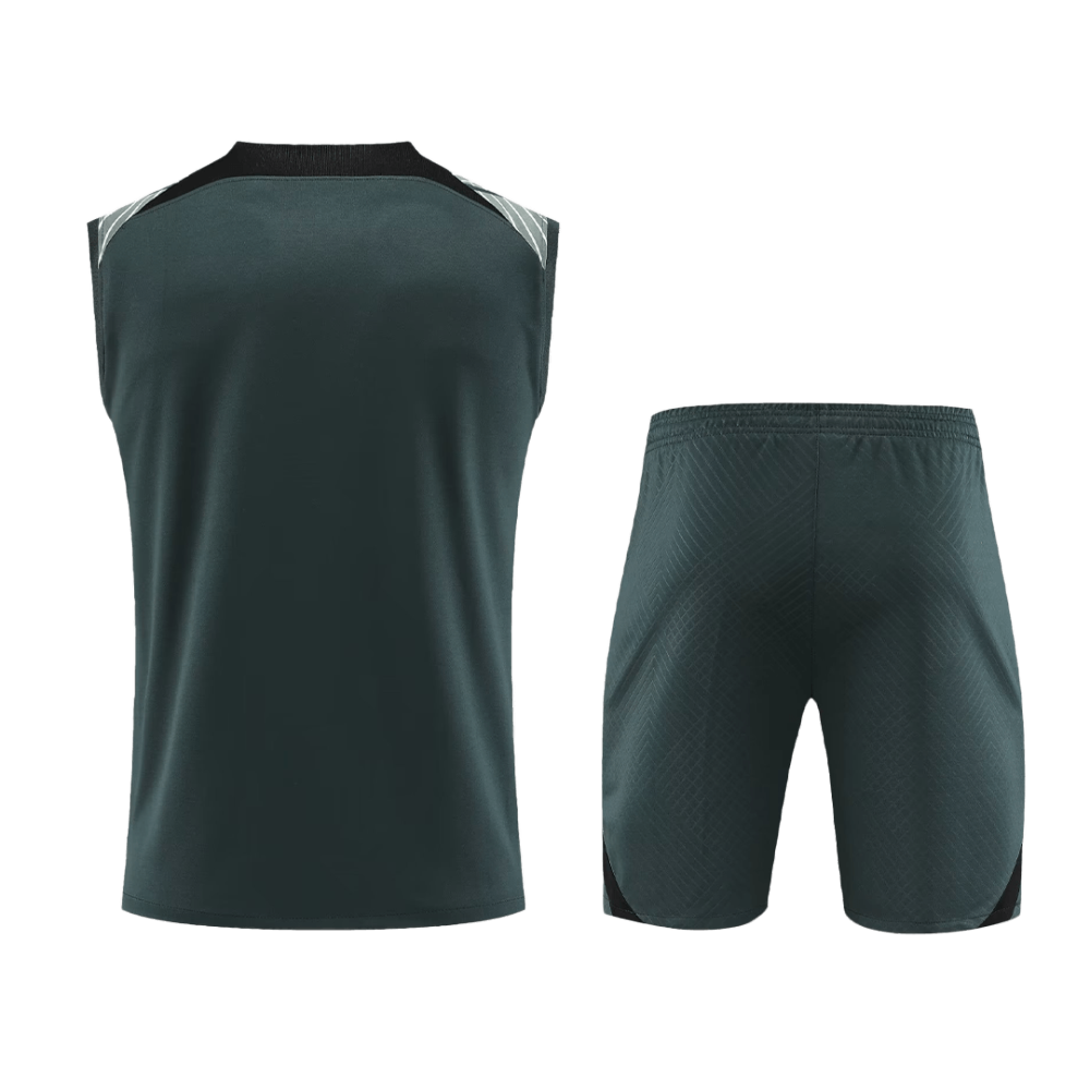 Barcelona Sleeveless Training Kit (Top+Shorts) Black 2023/24