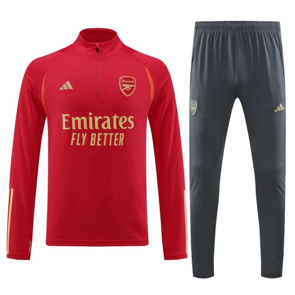 Arsenal Zipper Sweatshirt Kit(Top+Pants) Red 2023/24