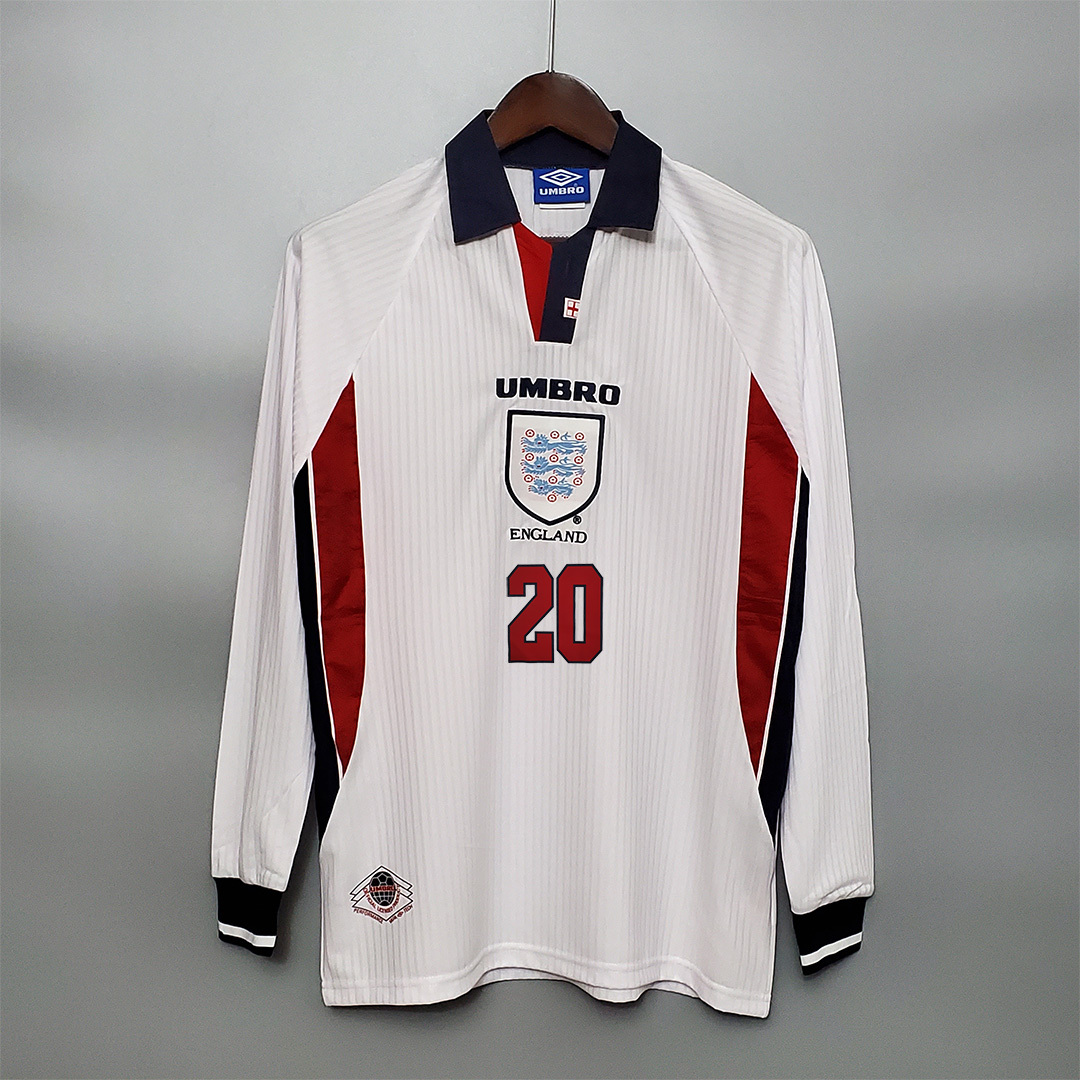 1998 England World Cup Home Retro Jersey Long Sleeve
