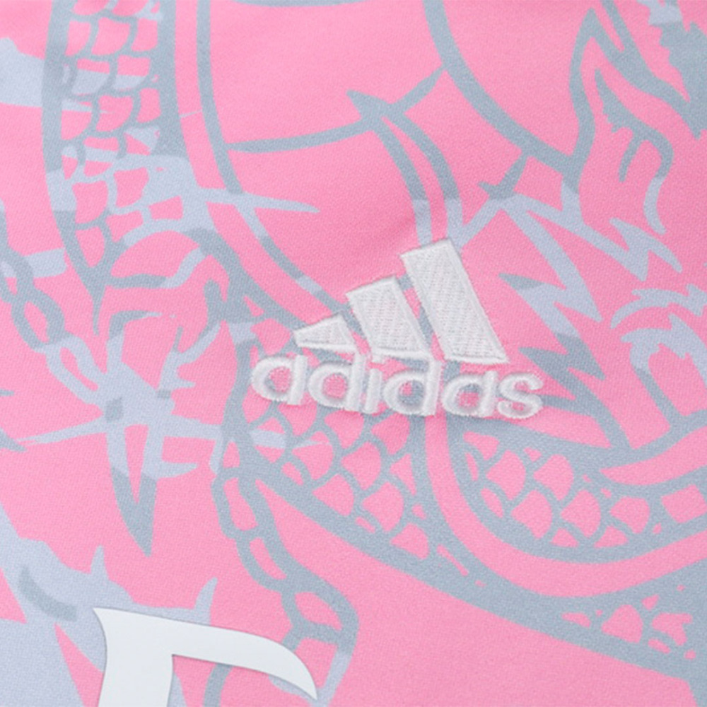 Kids Real Madrid Zipper Sweatshirt Kit(Top+Pants) Pink 2023/24