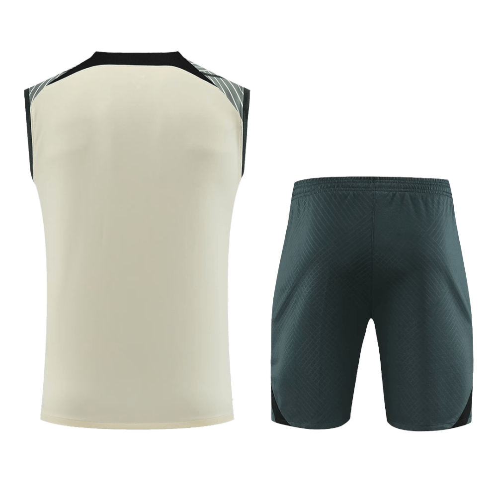 Barcelona Sleeveless Training Kit (Top+Shorts) White 2023/24