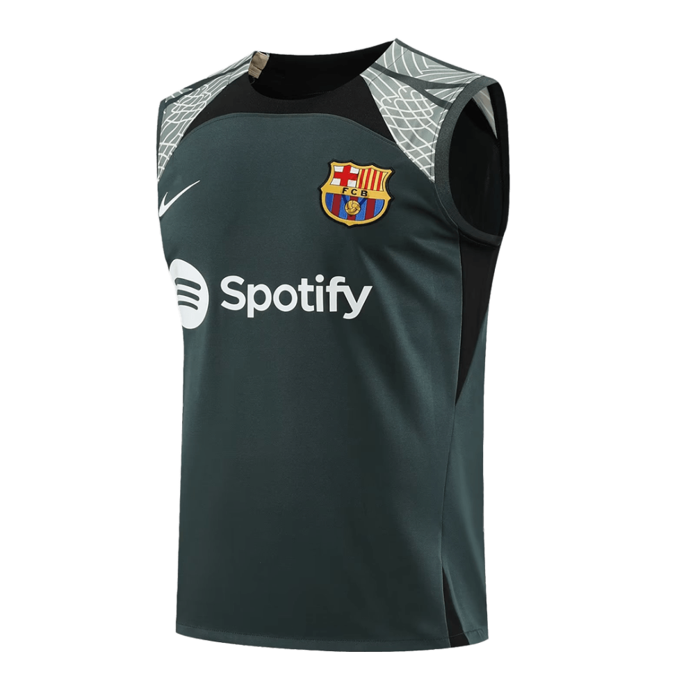 Barcelona Sleeveless Training Kit (Top+Shorts) Black 2023/24