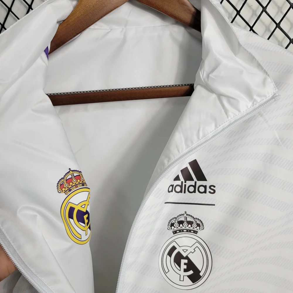 2023/2024 Real Madrid Reversible Windbreaker White