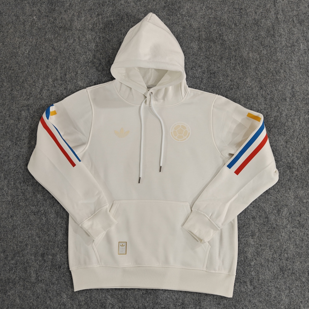 2024 Colombia  100th Anniversary  White Hoodie Jacket 1:1 Thai Quality