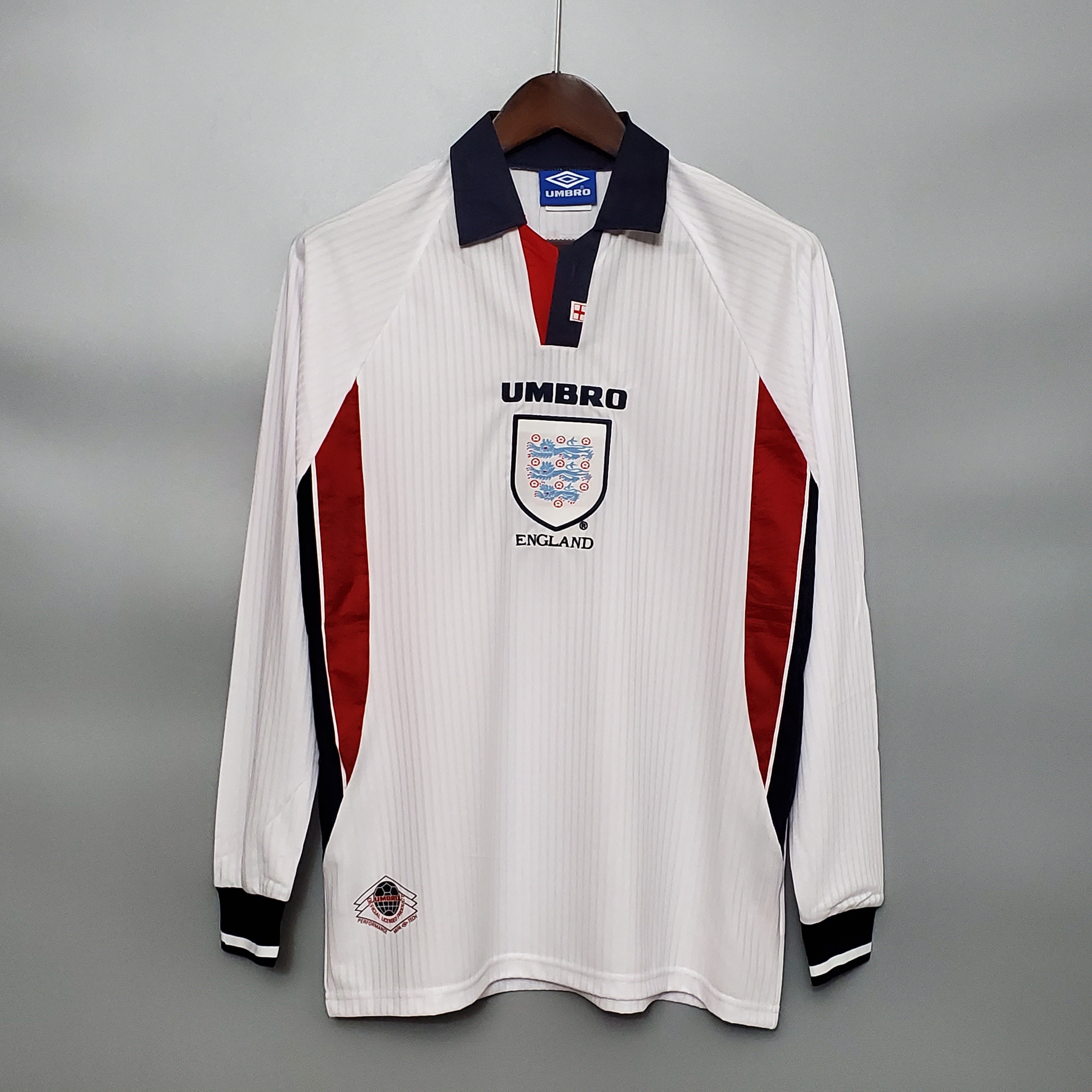 1998 England World Cup Home Retro Jersey Long Sleeve