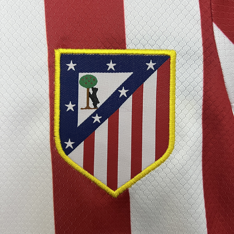 25-26 Atletico Madrid Home Soccer Kids Kit Jersey+Shorts