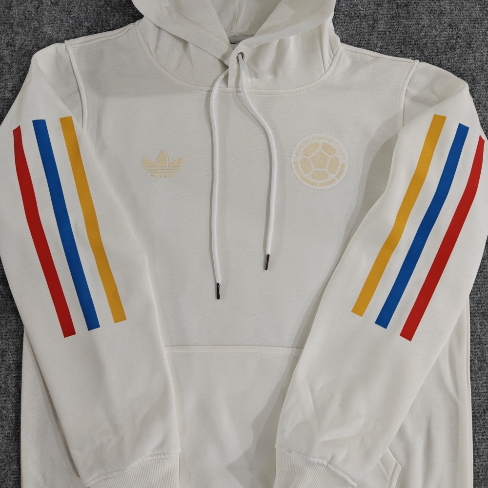 2024 Colombia  100th Anniversary  White Hoodie Jacket 1:1 Thai Quality