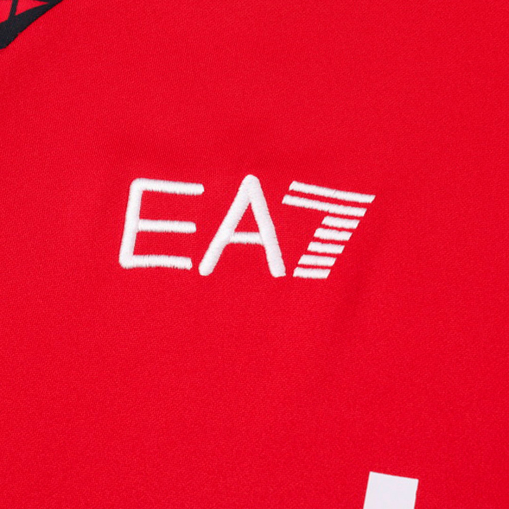 Kids Napoli Zipper Sweatshirt Kit(Top+Pants) Red 2023/24