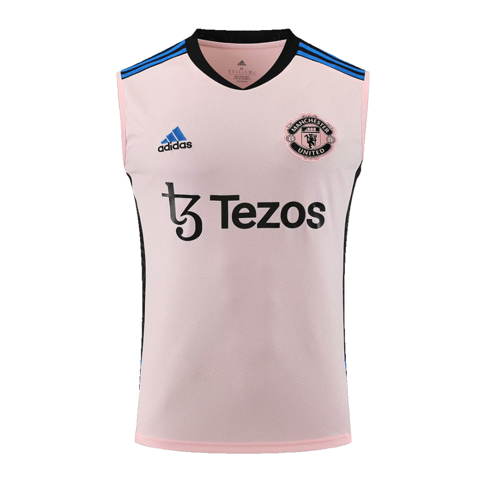 Manchester United Sleeveless Training Kit (Top+Shorts) Pink 2022/23