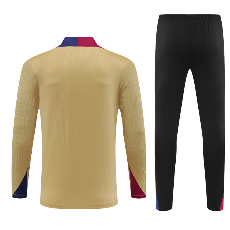 24-25 Barcelona Long Sleeve Gold Training Suit Football Shirts