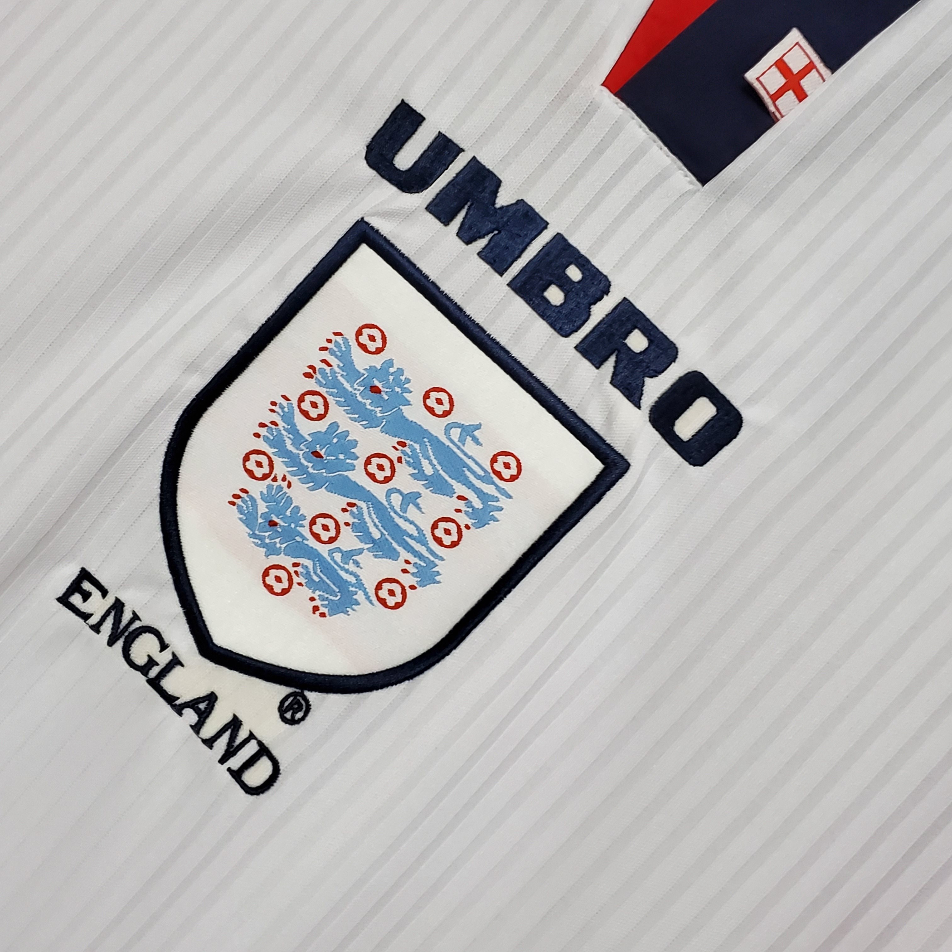 1998 England World Cup Home Retro Jersey Long Sleeve