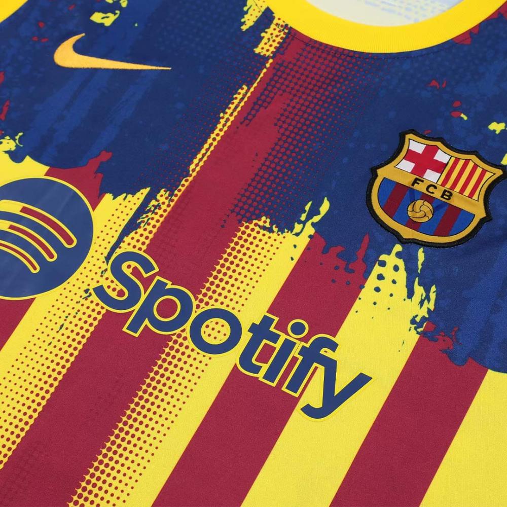 Barcelona Sleeveless Training Kit (Top+Shorts) Yellow&Red 2023/24