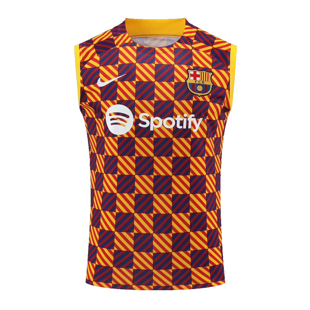 Barcelona Sleeveless Training Kit (Top+Shorts) Yellow 2023/24