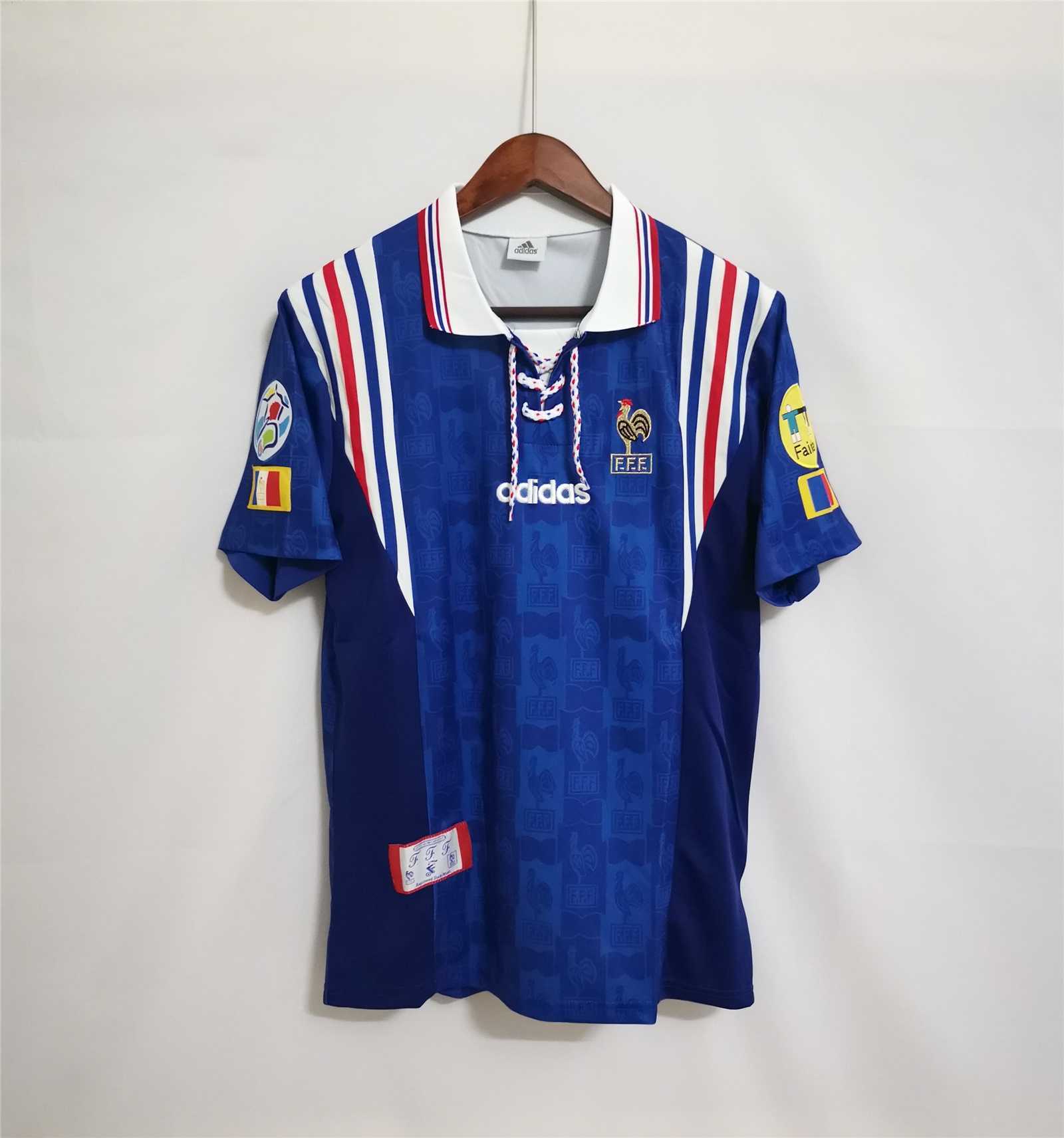 1996 France Euro Cup Home Retro Jersey