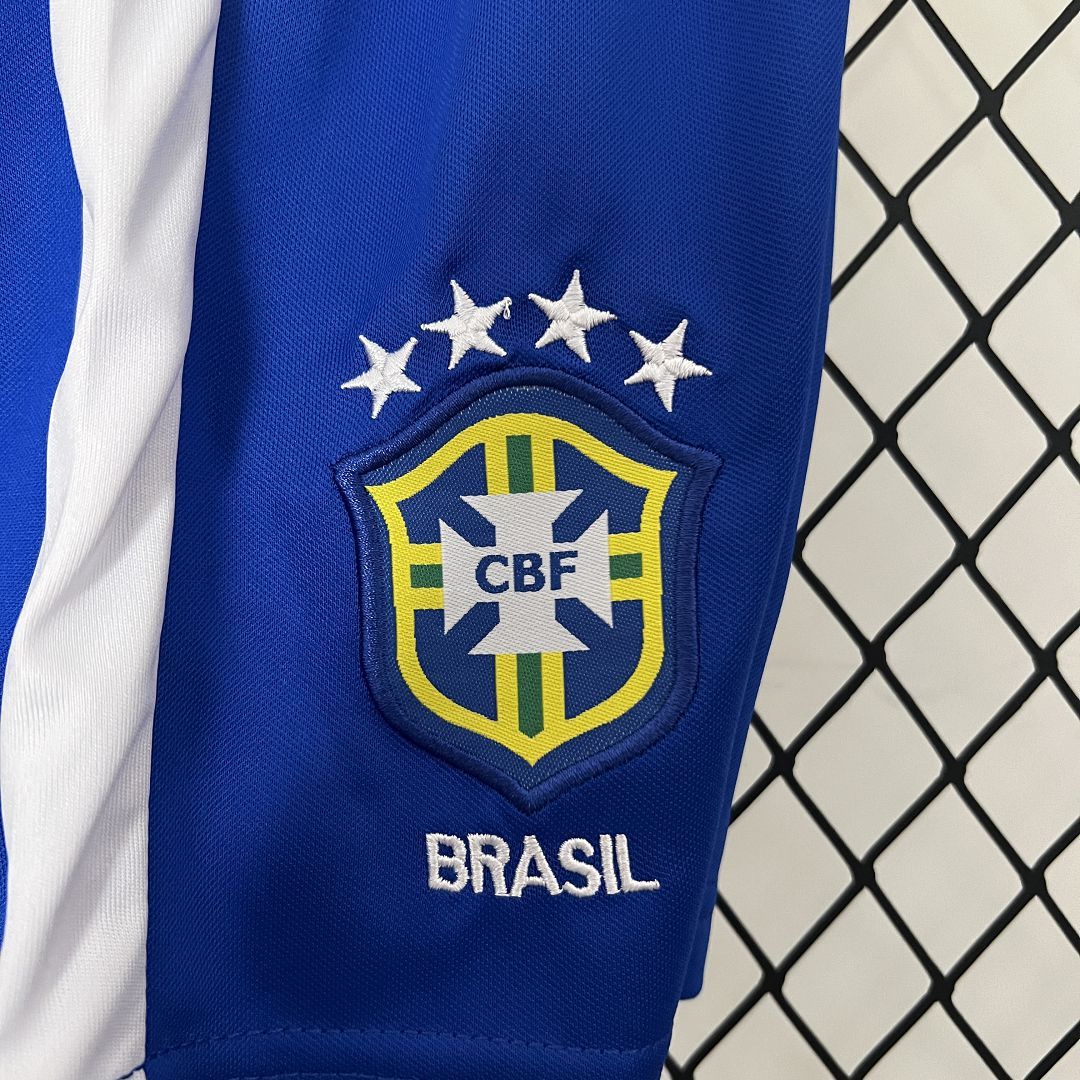 1998 Brazil World Cup Home Retro Jersey Kids Kit +Shorts