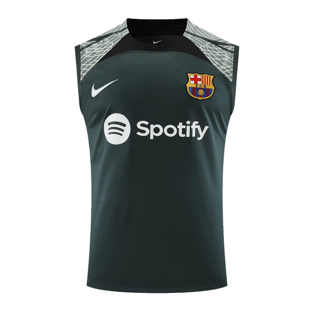 Barcelona Sleeveless Training Kit (Top+Shorts) Black 2023/24