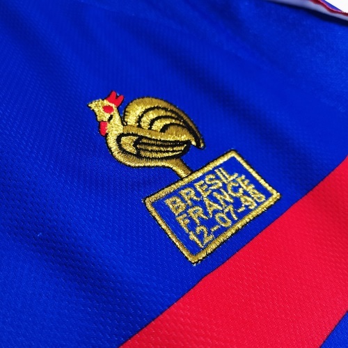 1998 France World Cup Home Retro Jersey Long Sleeve