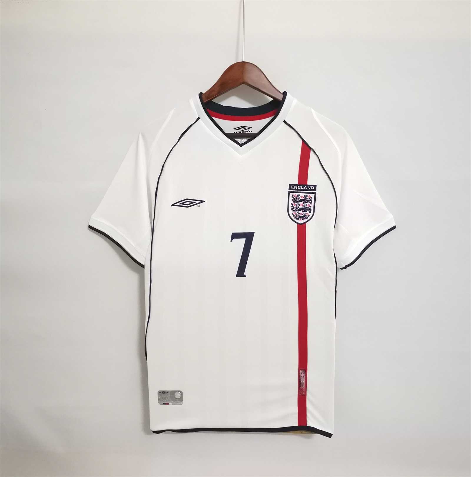2002 England World Cup Home Retro Jersey