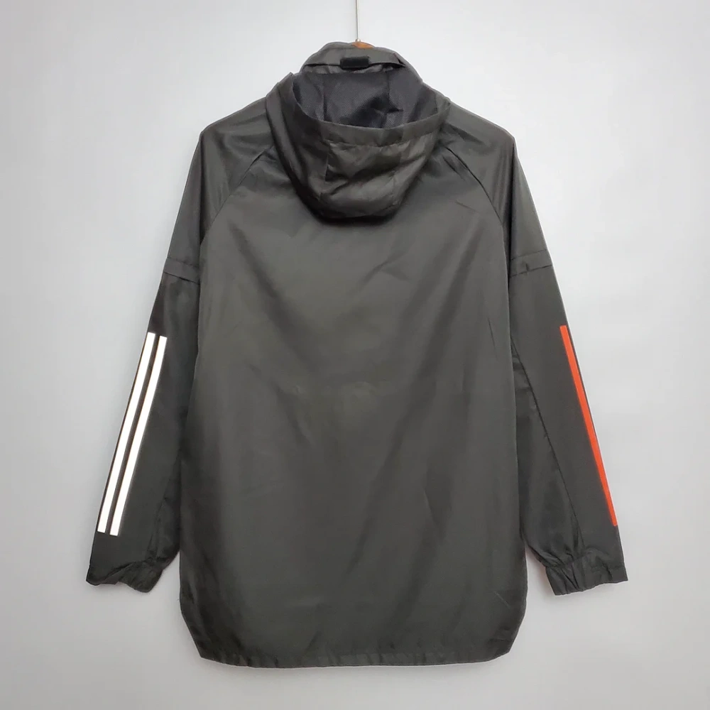 2021 Manchester United Jersey Windbreaker Black(White-Red Edge)