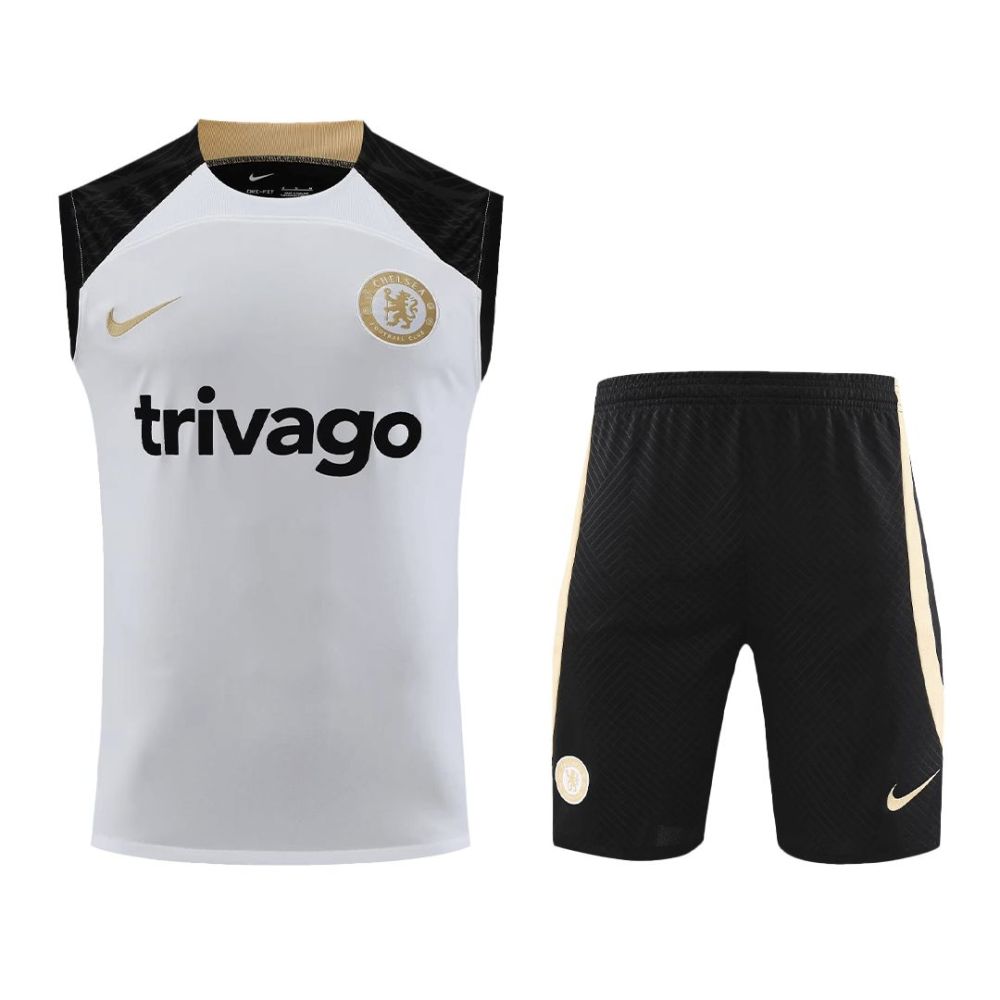 Chelsea Sleeveless Training Kit (Top+Shorts) White 2023/24