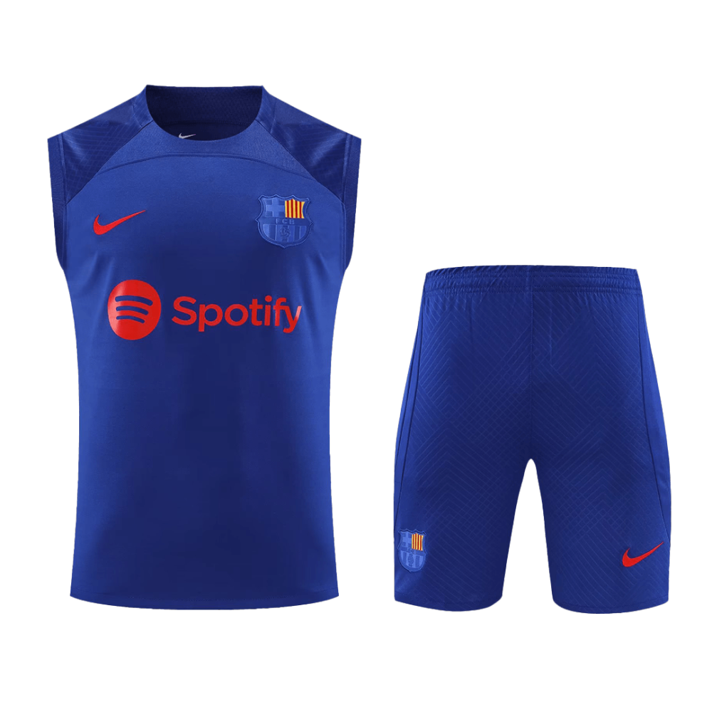 Barcelona Sleeveless Training Kit (Top+Shorts) Purple 2023/24