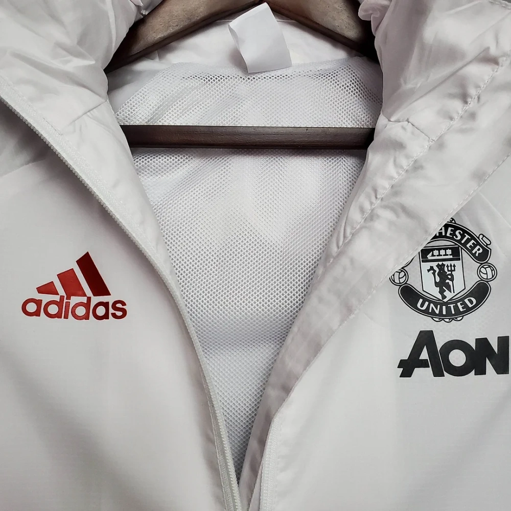 2021 Manchester United Jersey Windbreaker White(Black-Red Edge)