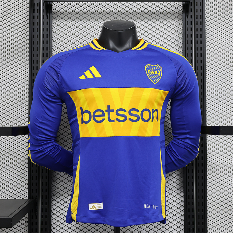 24-25 Boca Juniors  Home Jersey Long Sleeve Player Version