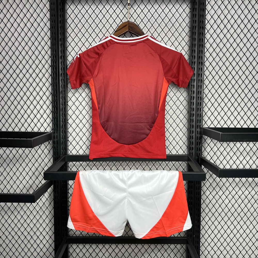 24-25 Manchester United Home Kids Jersey+Shorts
