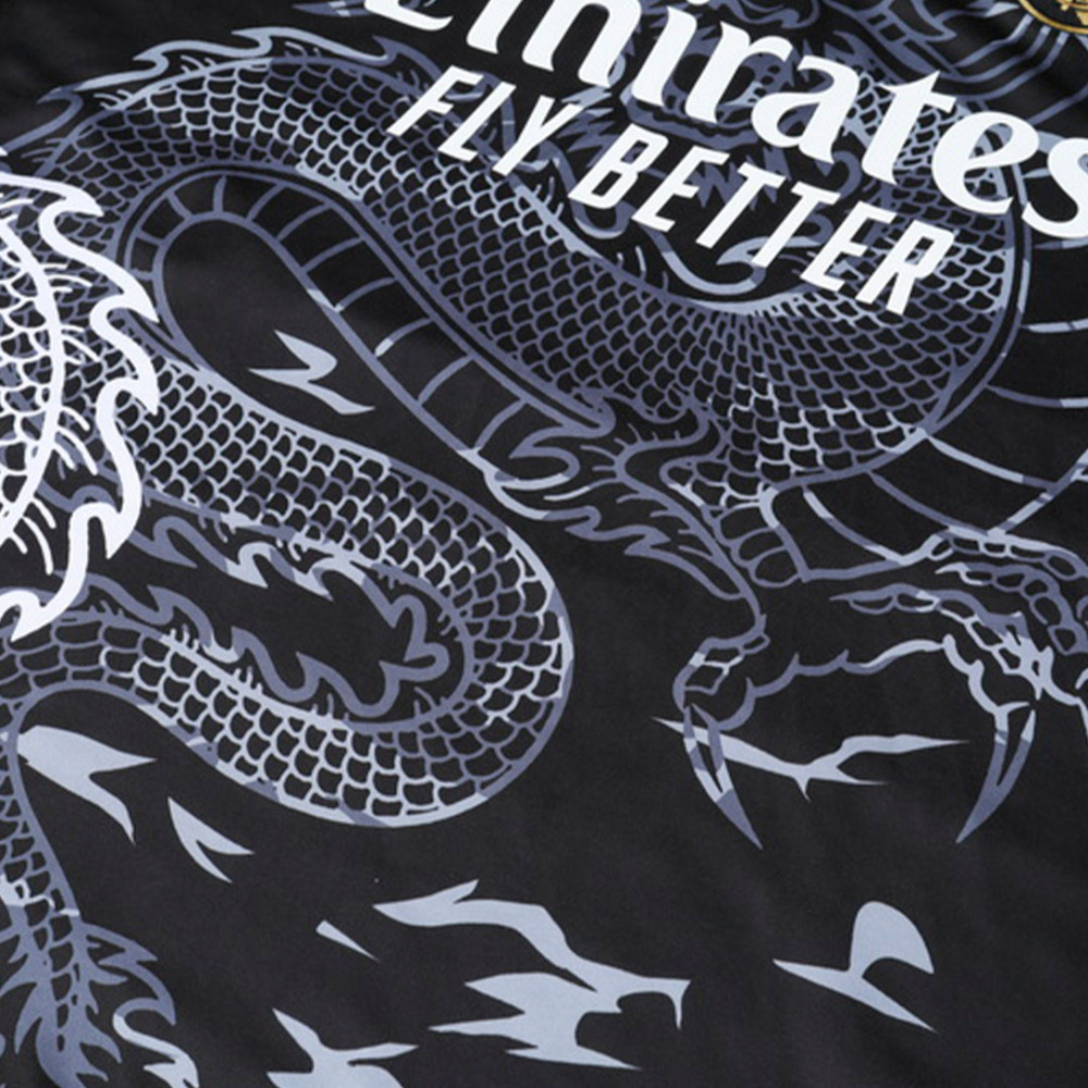 Kids Real Madrid Zipper Sweatshirt Kit(Top+Pants) Black 2023/24