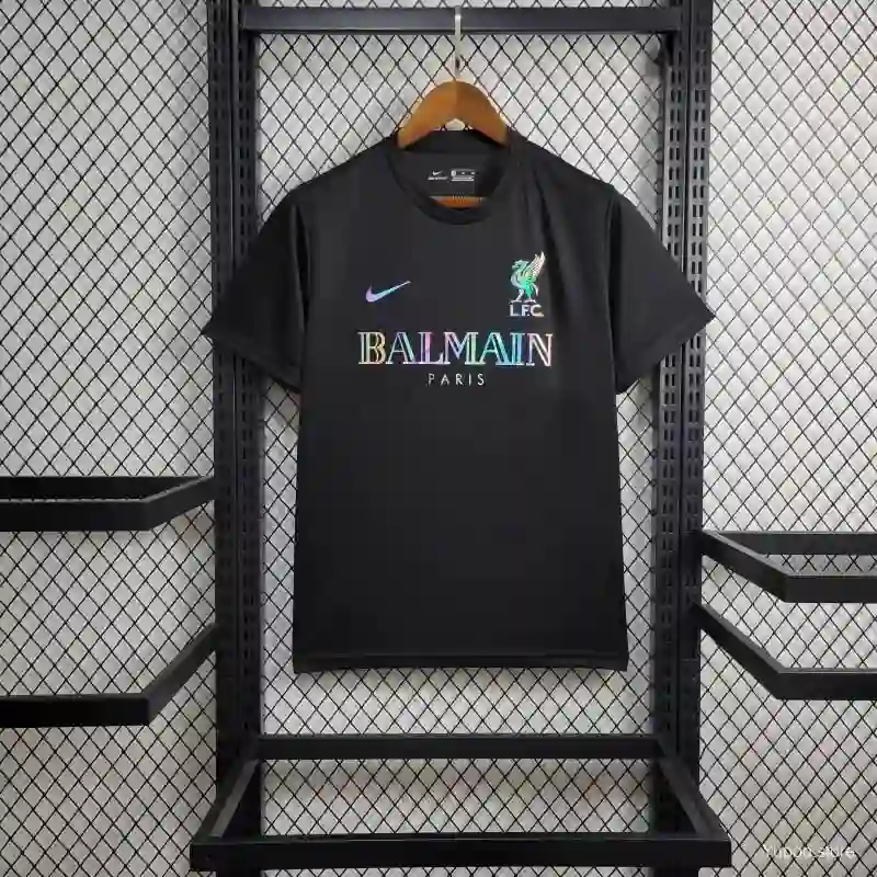 24-25 Liverpool Black Training Suit Football Jersey