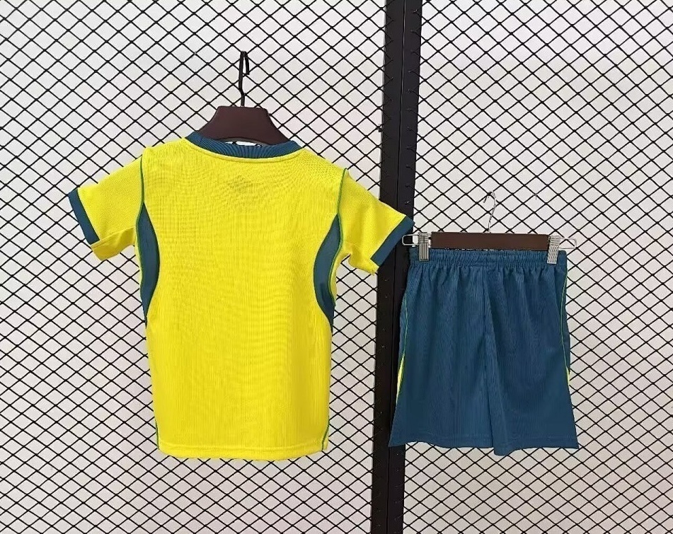 2026 Brazil Home World Cup Football Kids Kit Jersey+Shorts