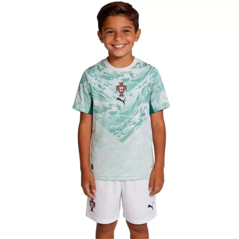 2026 Portugal Away World Cup Soccer Kids Kit Jersey+Shorts
