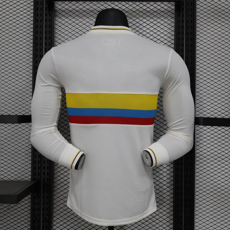 2024 Colombia 100th White Anniversary Jersey Player Version Long Sleeve