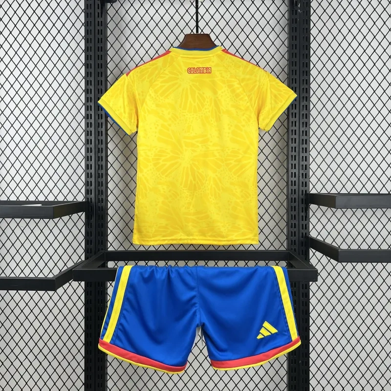 2026 Colombia Home World Cup Soccer Kids Kit Jersey+Shorts