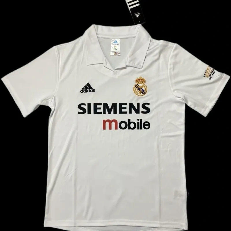 2002-03 Real Madrid Home Centenary Retro Soccer Jersey